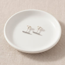Boucles d'oreilles barrettes rondes en plaqué or 14 carats