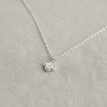 Sterling silver necklace with cursive J