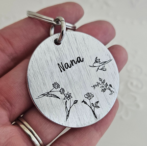 Birthflower Keychain