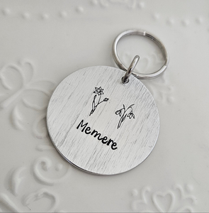 Birthflower Keychain