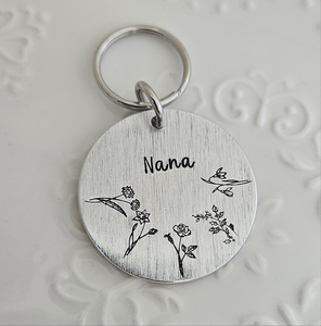 Birthflower Keychain