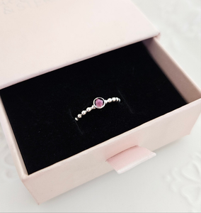 Sterling Silver Amethyst Ring - Size 6 - Ready to ship