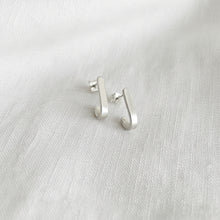 silver open back hoops, 1cm in length (j-hoop)