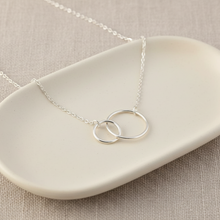 Sterling Silver Twin Halo Necklace