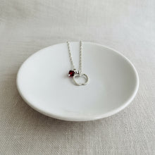 silver apple necklace
