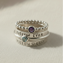 3mm Personalized Ring, sterling silver