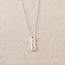 Collier personnalisé avec pierre de naissance - Argent sterling