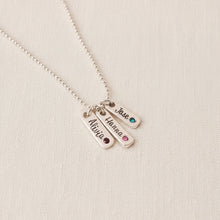 Collier personnalisé avec pierre de naissance - Argent sterling
