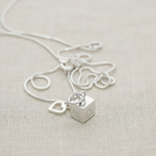 Silver necklace with heart 