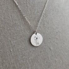 Collier croix florale - Argent sterling