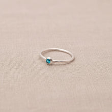 Bague empilable avec pierre de naissance - Argent sterling