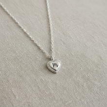 Vintage Inspired Initial Sweetheart Necklace