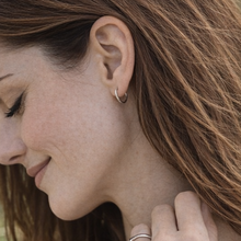 Load image into Gallery viewer, Sterling Silver Hoop Earrings 20mm