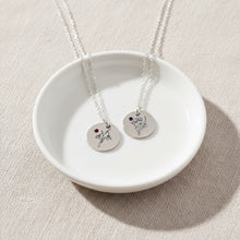 Sterling Silver Birth Month Necklace – Personalized with Name