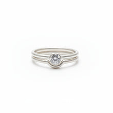 Contour Wedding Ring Set - Ready to ship, size 6