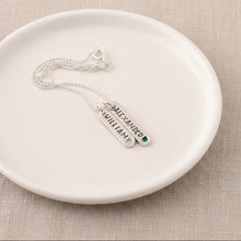 Personalized Birthstone Necklace - Sterling Silver