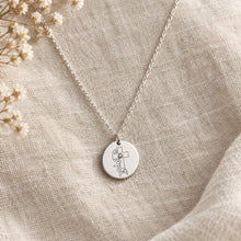 Collier croix florale - Argent sterling