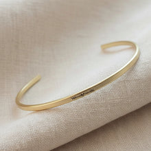 Load image into Gallery viewer, Brass cuff bracelet, with fletched heart design