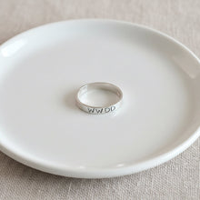 3mm Personalized Ring, sterling silver