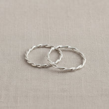 Bague torsadée en argent sterling