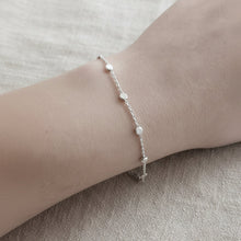 silver handmade station bracelet