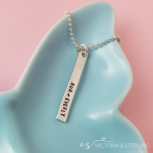 Sterling Silver Bar Necklace