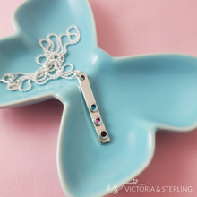 Vertical Birthstone Necklace