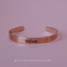 Personalized Cuff Bracelet - Copper