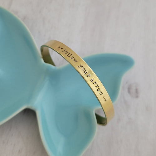 Personalized Brass Cuff Bracelet