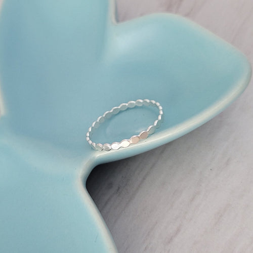 Sterling Silver Scalloped Stackable Ring
