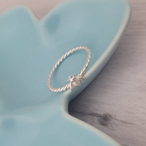 Sterling Silver Stackable Bee Ring