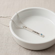 Collier en argent sterling avec pierre de naissance