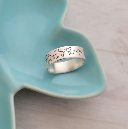 Elephant Family Ring - Customize your own!