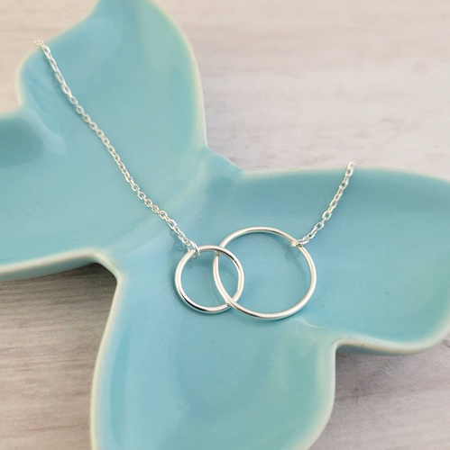 Sterling Silver Interlocked Circles Necklace