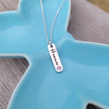 Personalized Birthstone Necklace - Sterling Silver