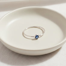 Bague empilable avec pierre de naissance - Argent sterling